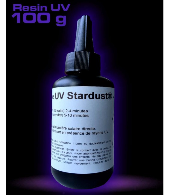 Resina UV (ultravioleta) transparente, 100g.